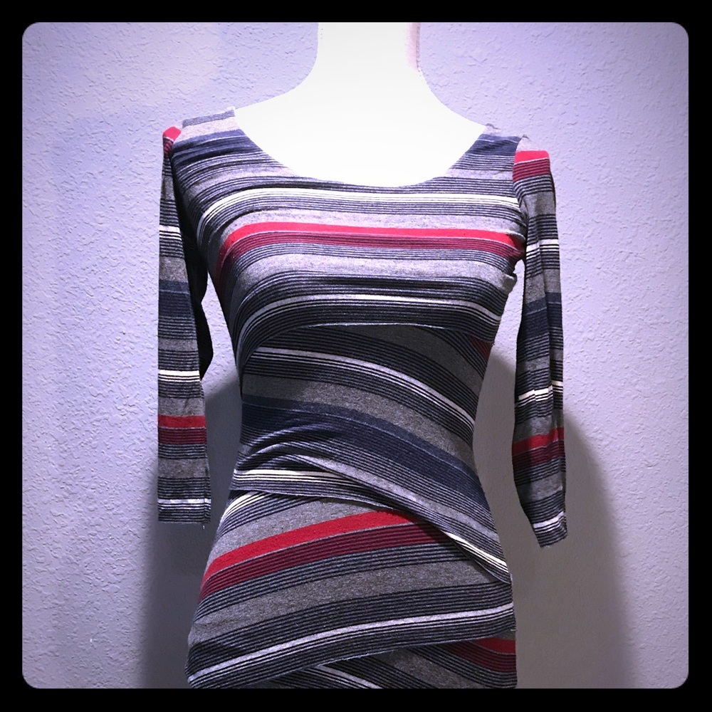 Anthropologie striped jersey knit dress